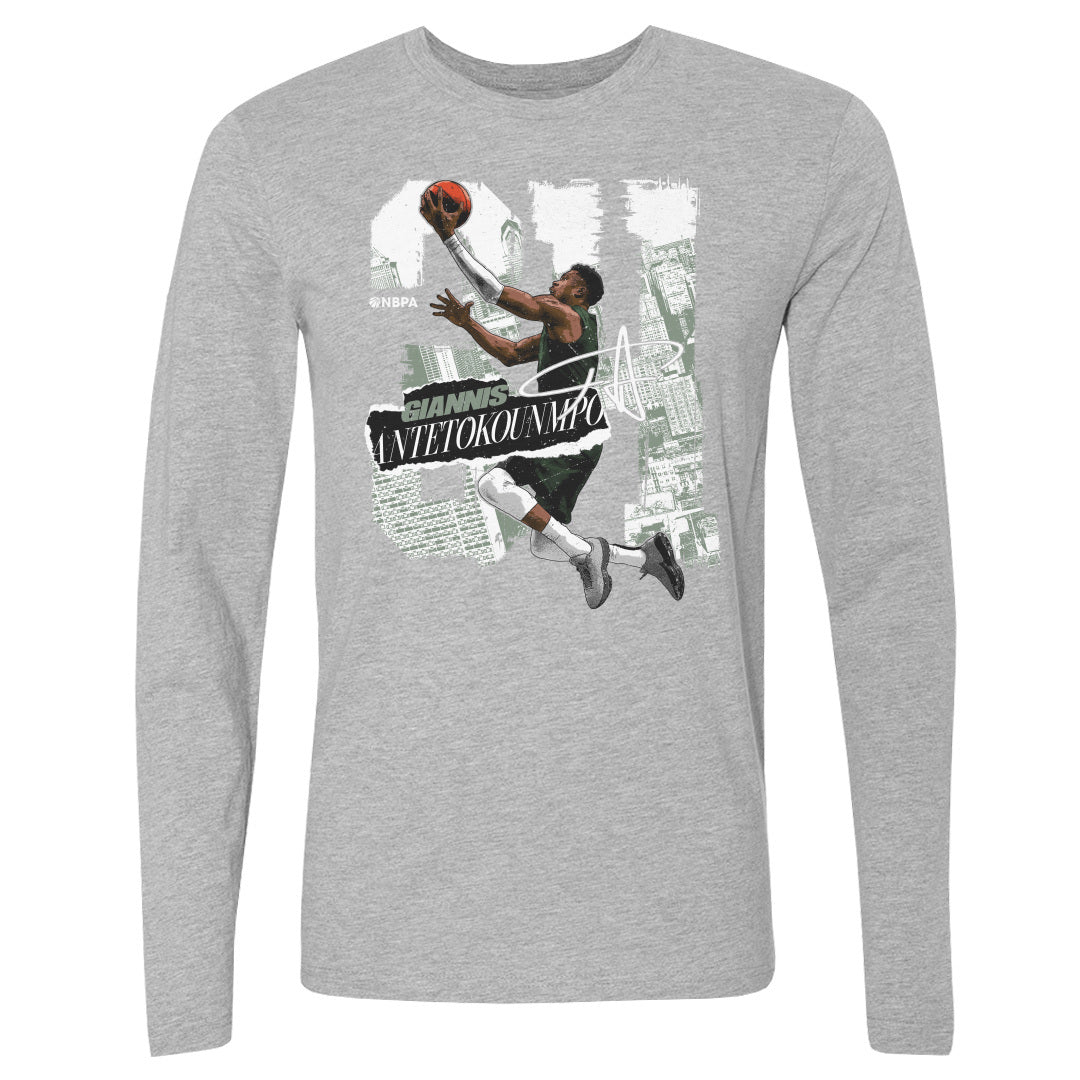 Giannis Antetokounmpo Men's Long Sleeve T-Shirt | 500 LEVEL