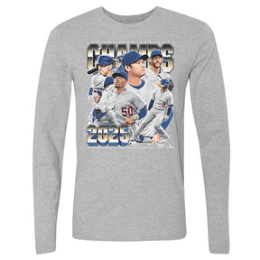 Los Angeles D Baseball Men's Long Sleeve T-Shirt | 500 LEVEL