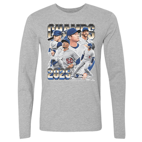 Los Angeles D Baseball Men's Long Sleeve T-Shirt | 500 LEVEL