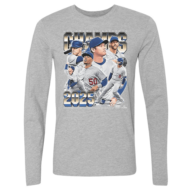 Los Angeles D Baseball Men's Long Sleeve T-Shirt | 500 LEVEL