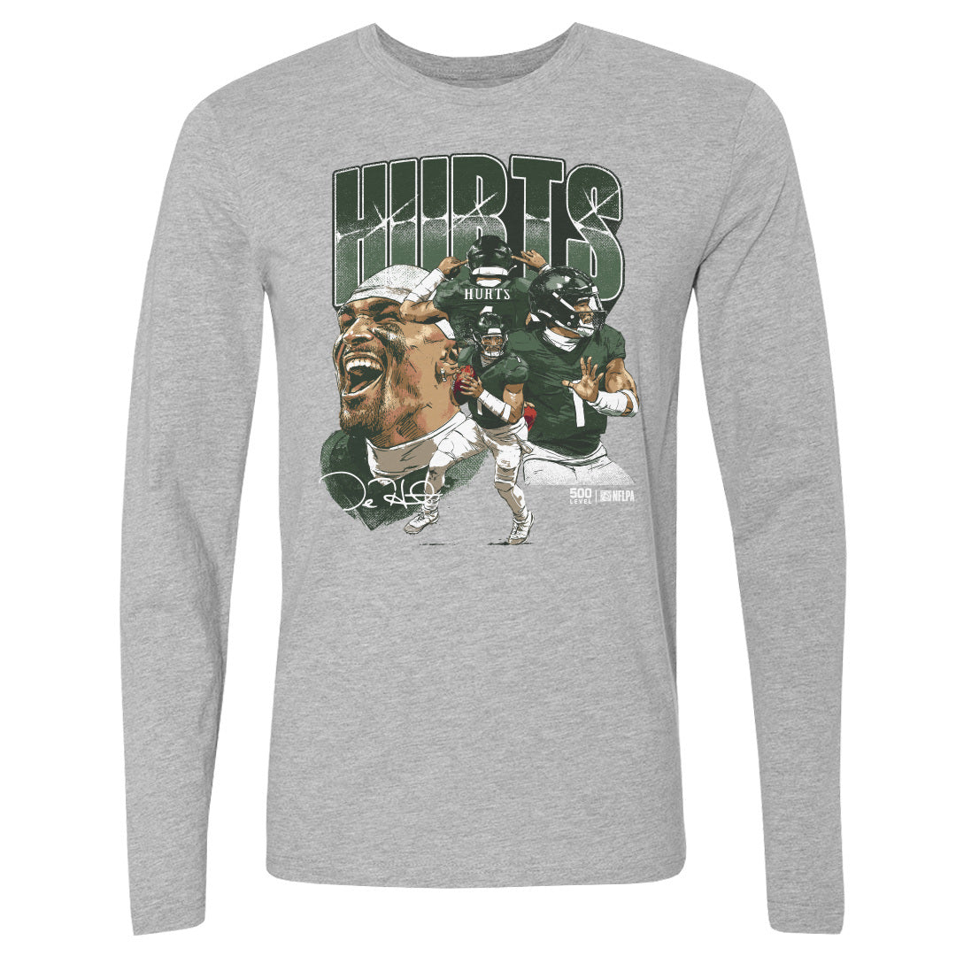 Jalen Hurts Men's Long Sleeve T-Shirt | 500 LEVEL