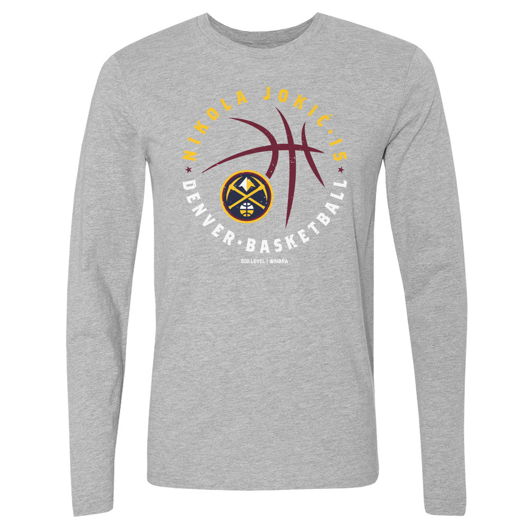 Nikola Jokic Men's Long Sleeve T-Shirt | 500 LEVEL