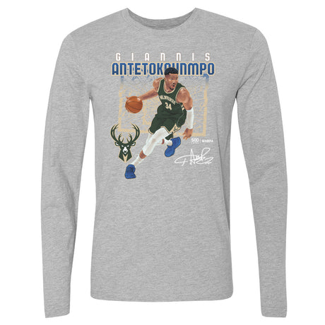 Giannis Antetokounmpo Men's Long Sleeve T-Shirt | 500 LEVEL