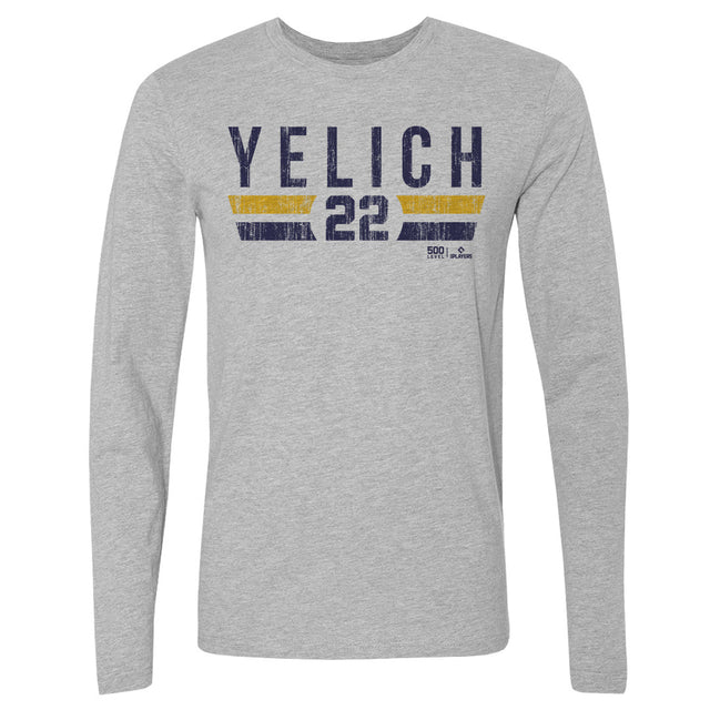 Christian Yelich Men's Long Sleeve T-Shirt | 500 LEVEL