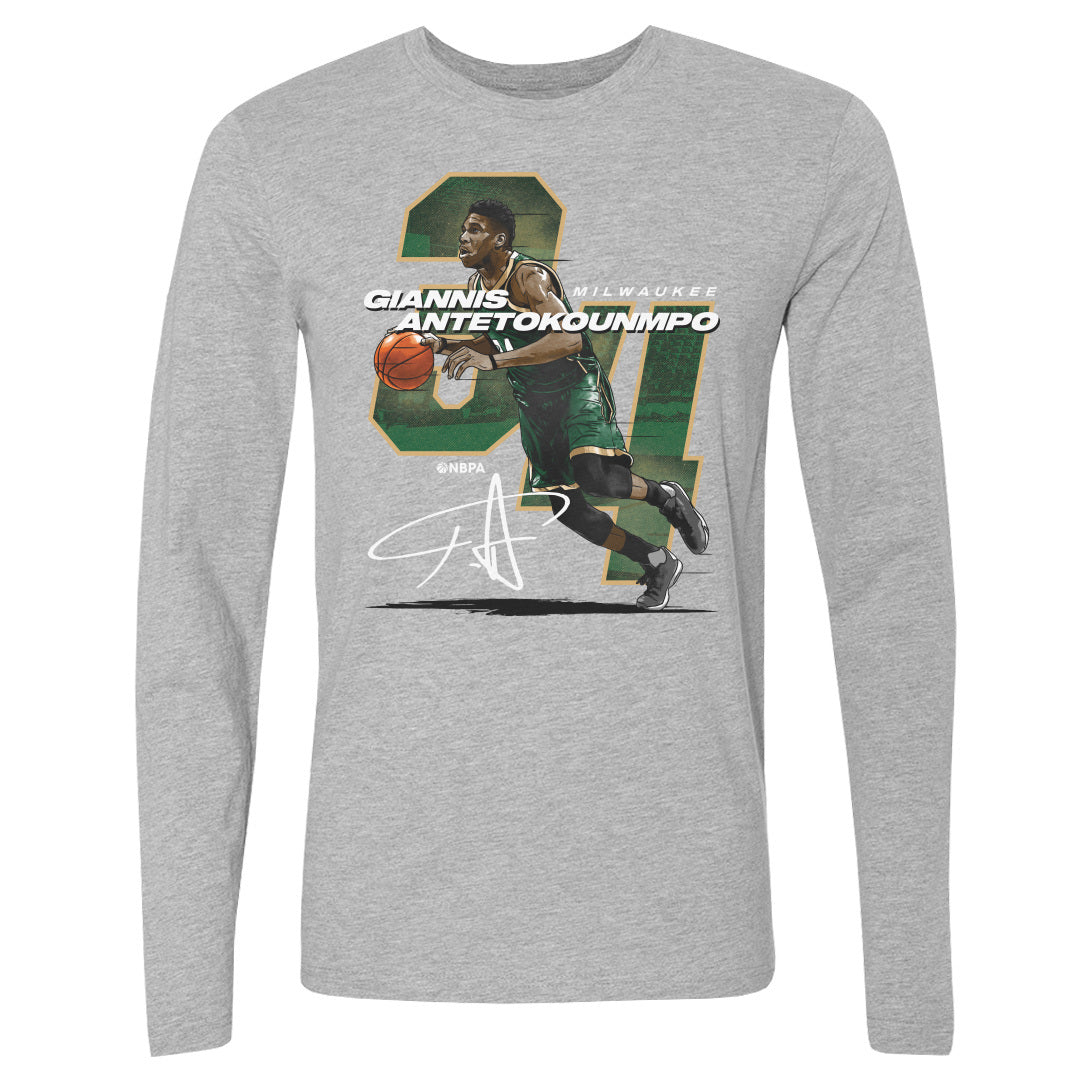 Giannis Antetokounmpo Men's Long Sleeve T-Shirt | 500 LEVEL