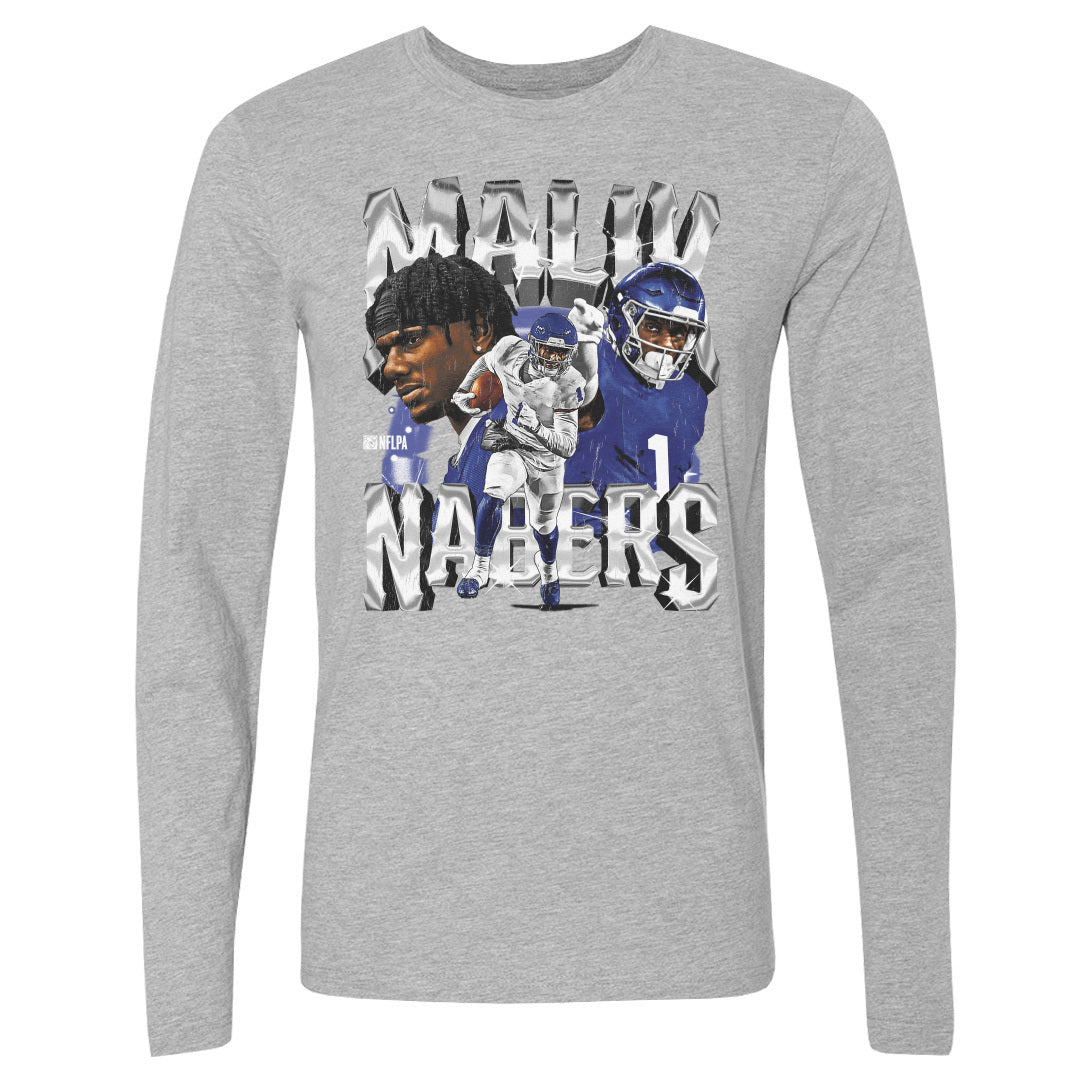 Malik Nabers Men's Long Sleeve T-Shirt | 500 LEVEL