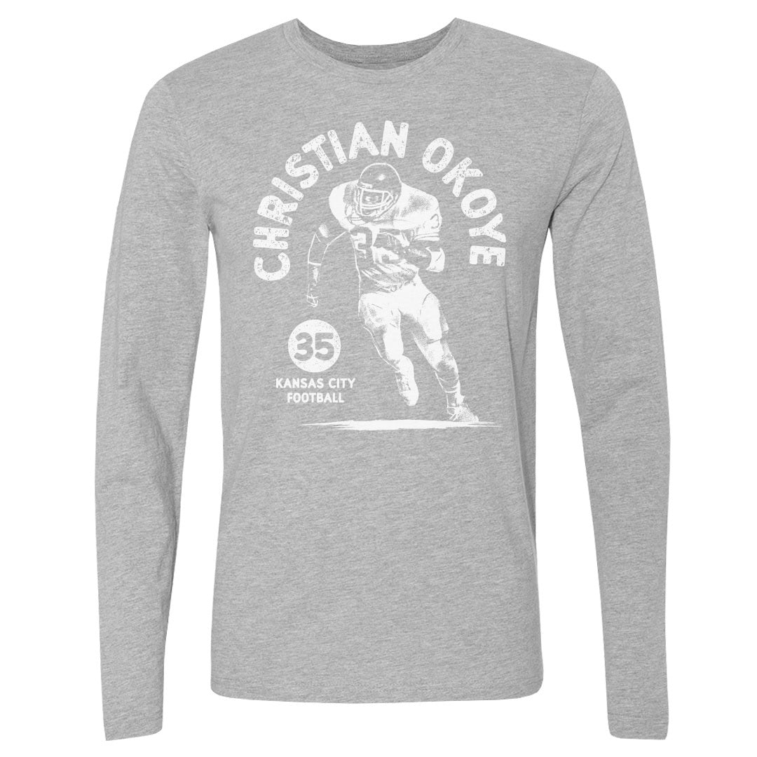 Christian Okoye Men's Long Sleeve T-Shirt | 500 LEVEL