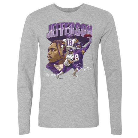 Justin Jefferson Men's Long Sleeve T-Shirt | 500 LEVEL