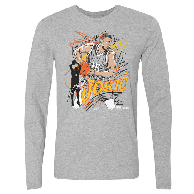 Nikola Jokic Men's Long Sleeve T-Shirt | 500 LEVEL