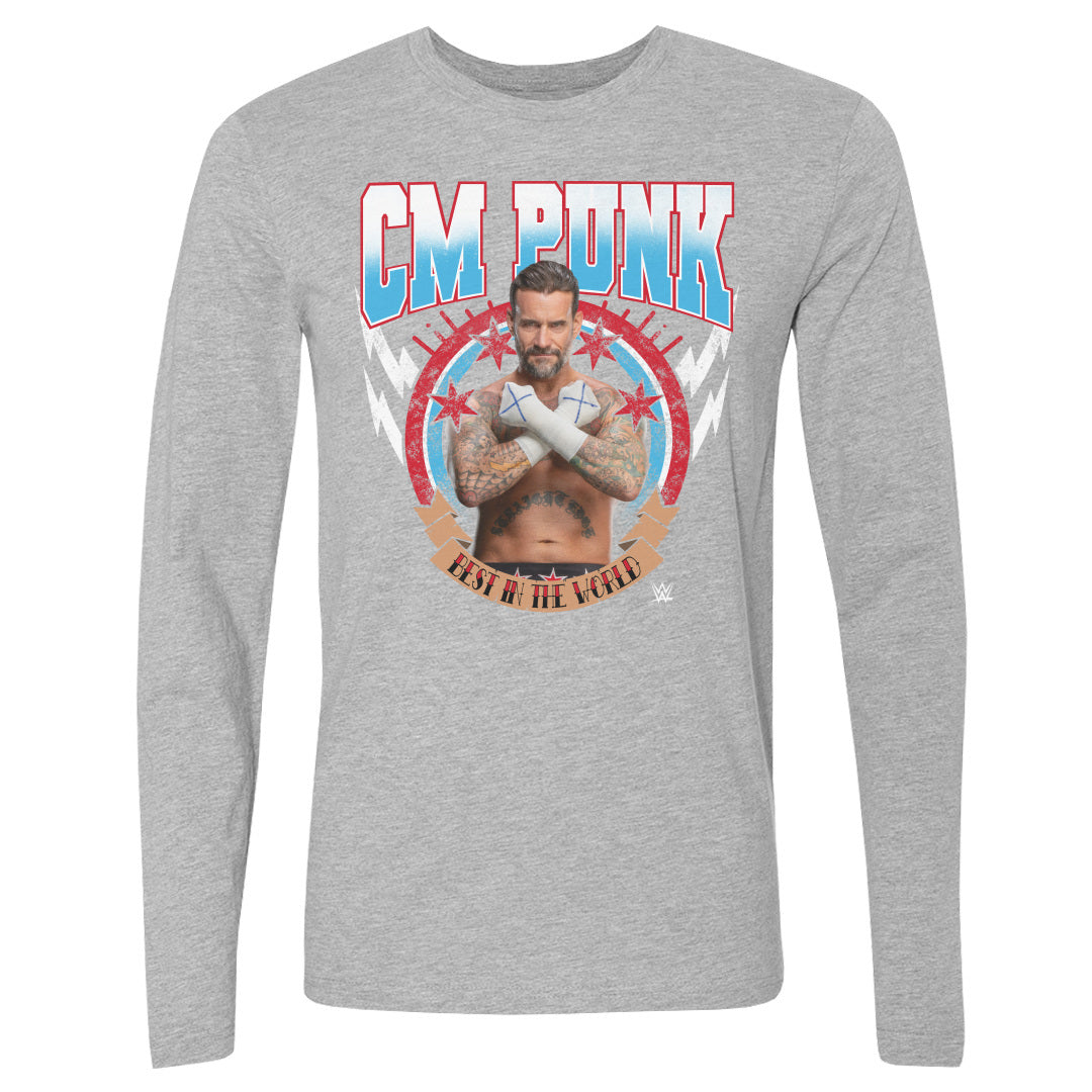 CM Punk Men's Long Sleeve T-Shirt | 500 LEVEL