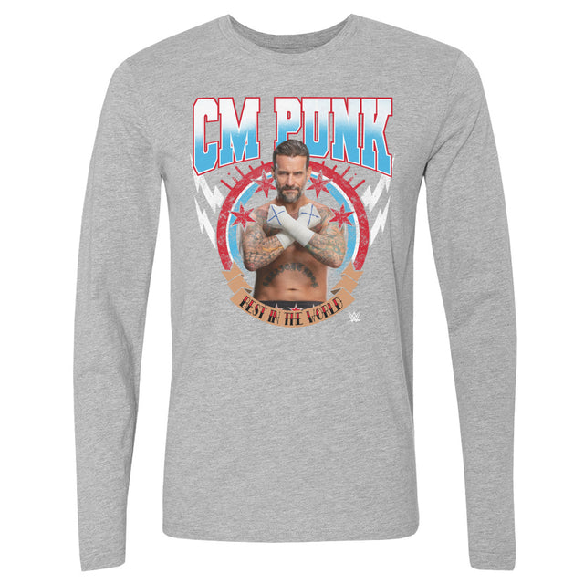 CM Punk Men's Long Sleeve T-Shirt | 500 LEVEL