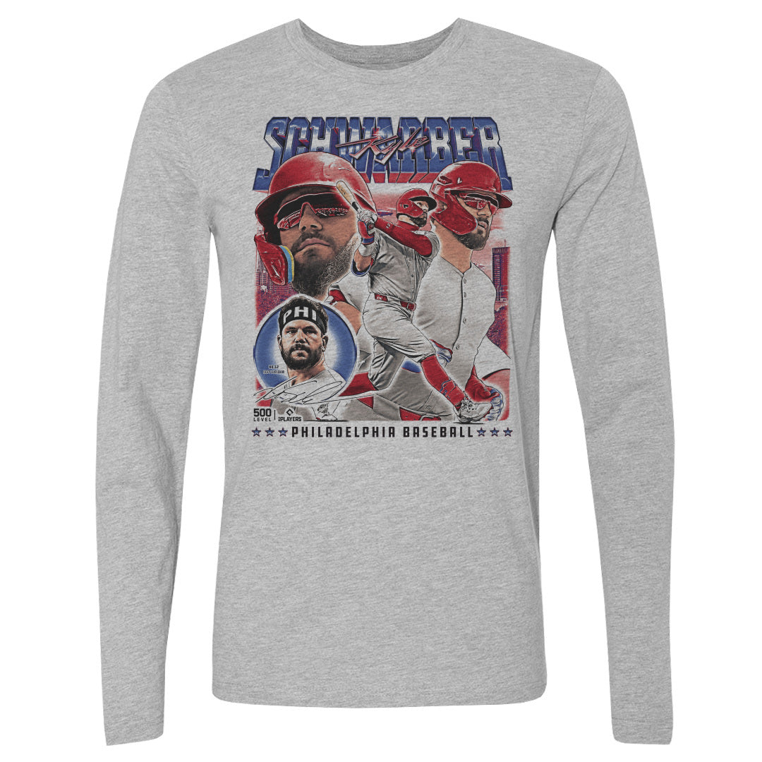Kyle Schwarber Men's Long Sleeve T-Shirt | 500 LEVEL