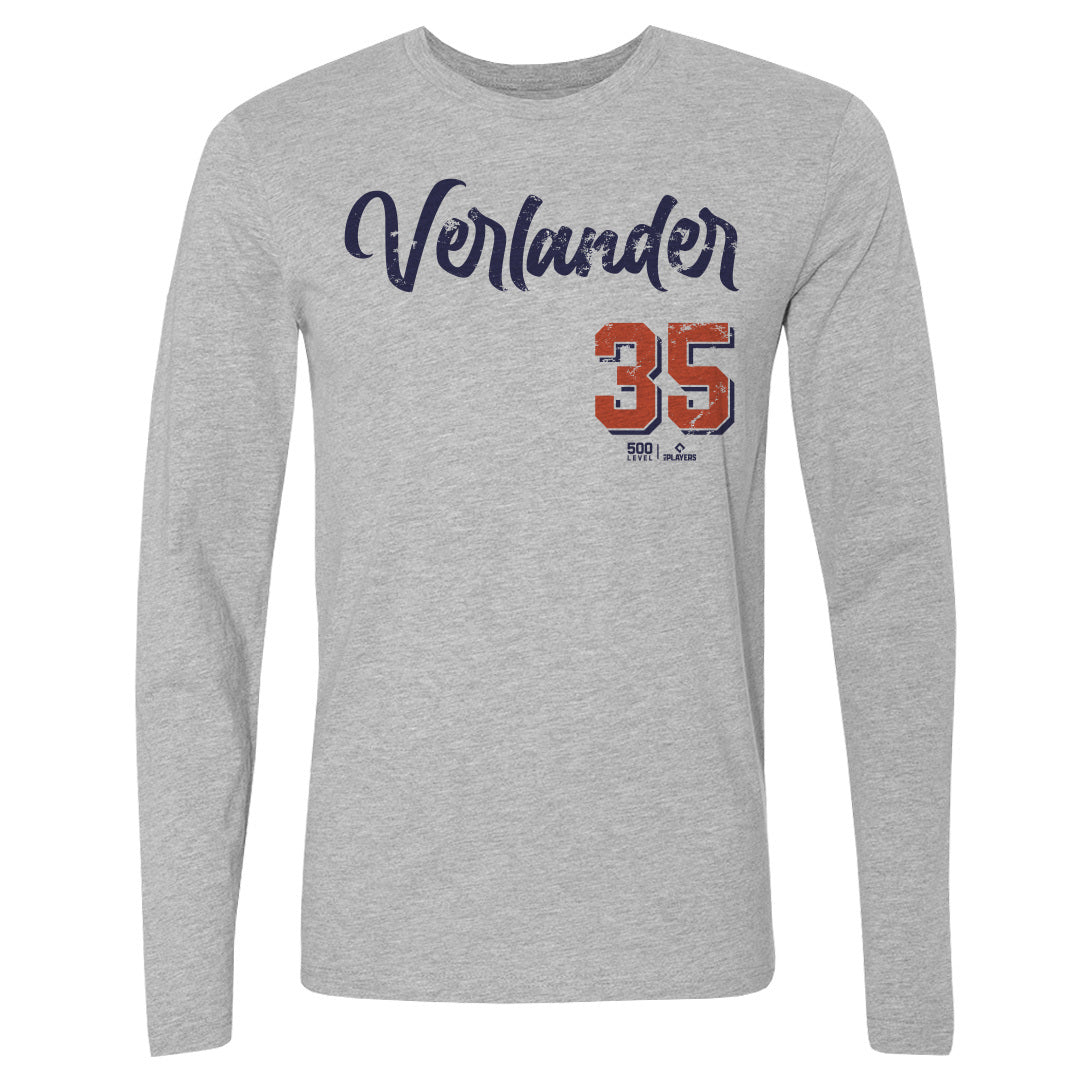 Justin Verlander Men's Long Sleeve T-Shirt | 500 LEVEL
