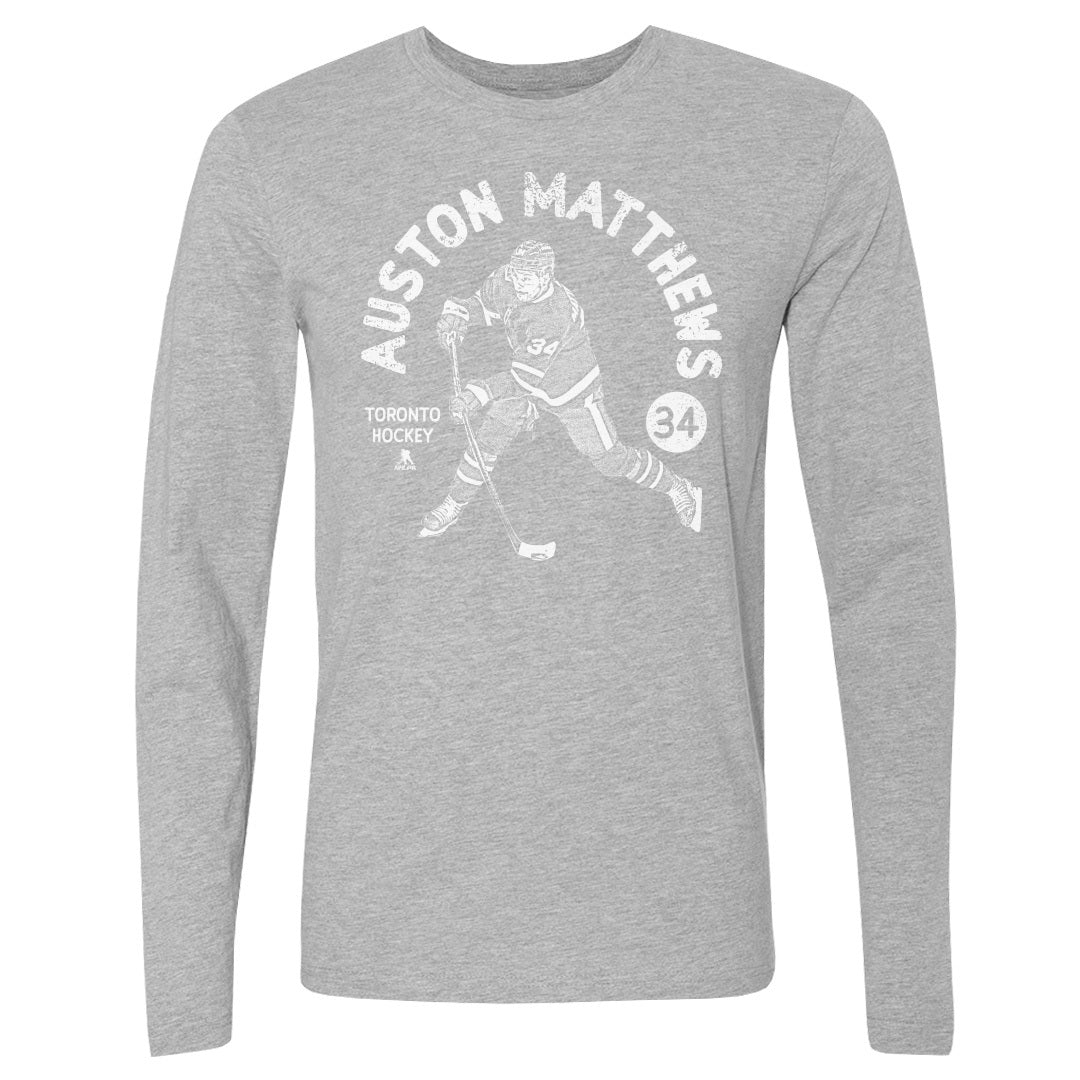 Auston Matthews Men&#39;s Long Sleeve T-Shirt | 500 LEVEL