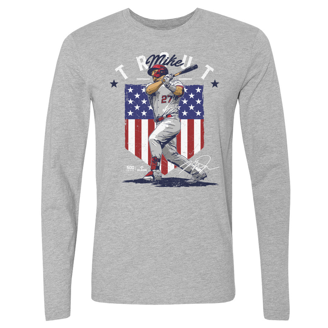 Mike Trout Men's Long Sleeve T-Shirt | 500 LEVEL