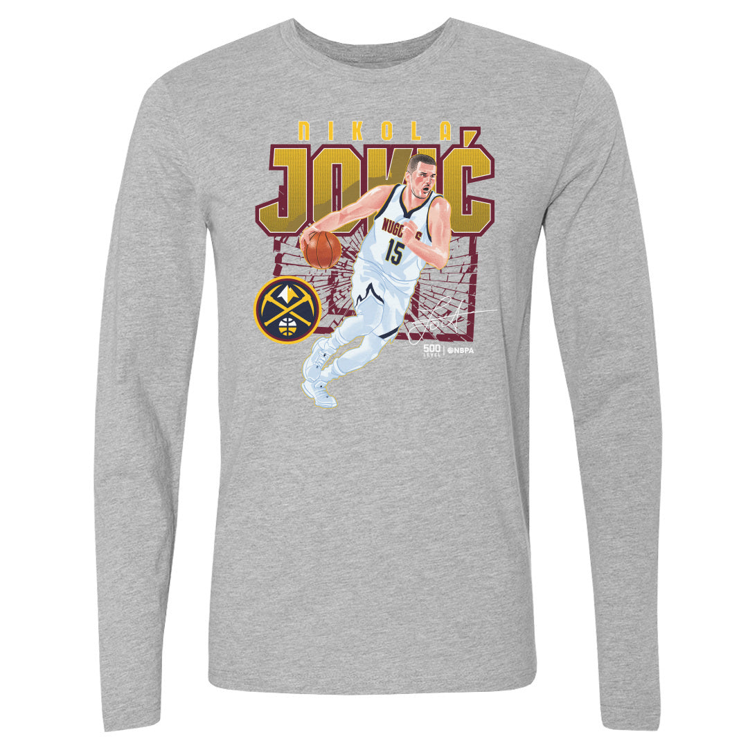 Nikola Jokic Men's Long Sleeve T-Shirt | 500 LEVEL