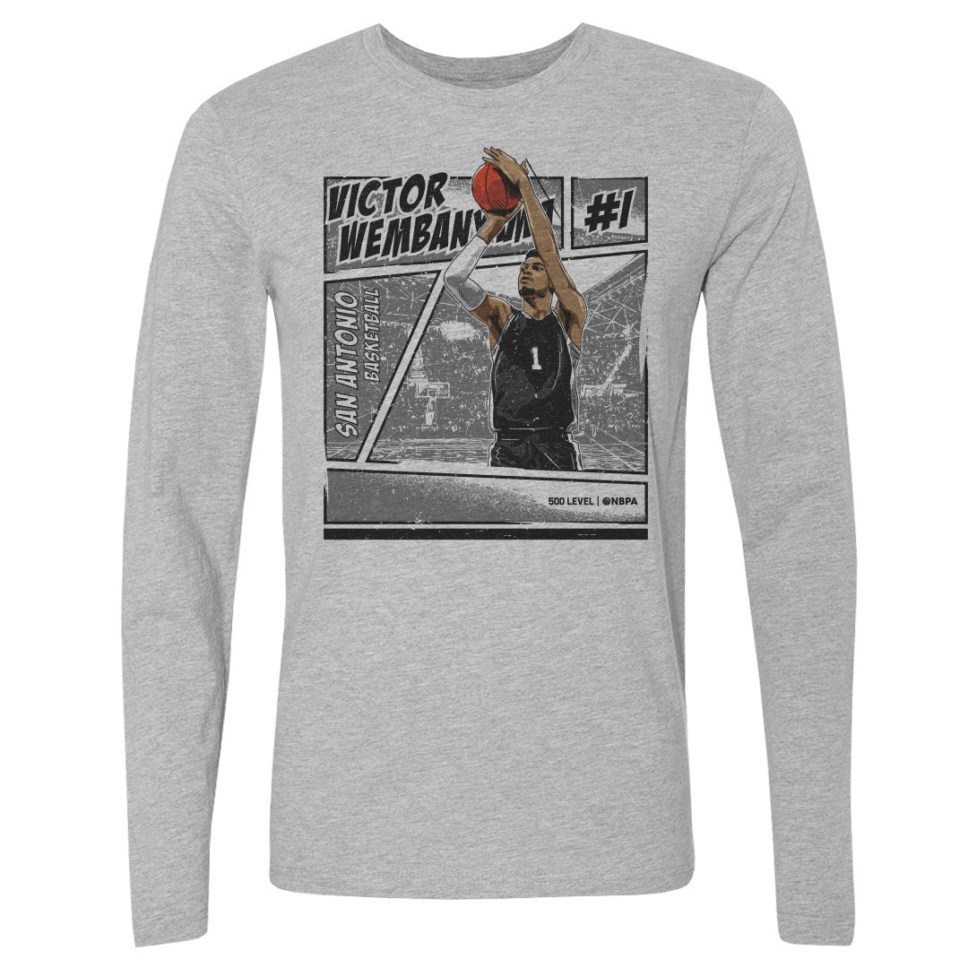 Victor Wembanyama Men's Long Sleeve T-Shirt | 500 LEVEL