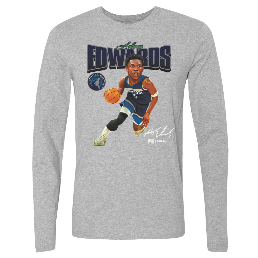 Anthony Edwards Men's Long Sleeve T-Shirt | 500 LEVEL