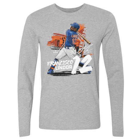 Francisco Lindor Men's Long Sleeve T-Shirt | 500 LEVEL