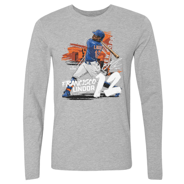 Francisco Lindor Men's Long Sleeve T-Shirt | 500 LEVEL