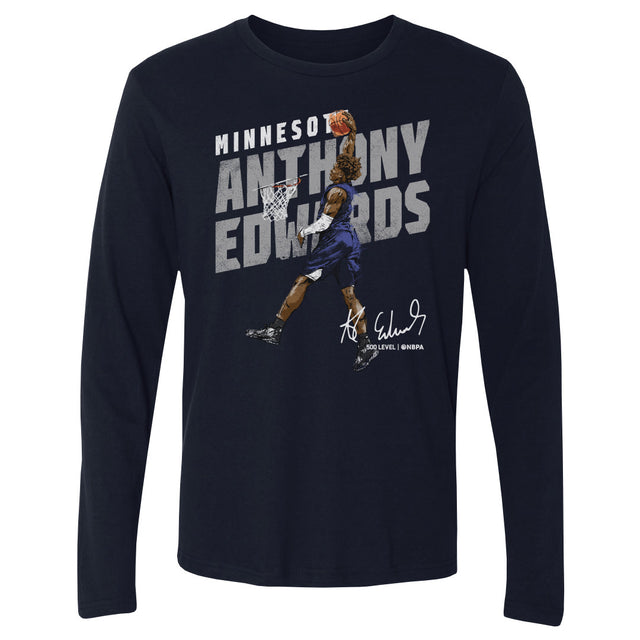 Anthony Edwards Men's Long Sleeve T-Shirt | 500 LEVEL