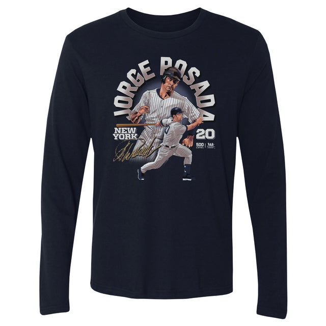 Jorge Posada Men's Long Sleeve T-Shirt | 500 LEVEL