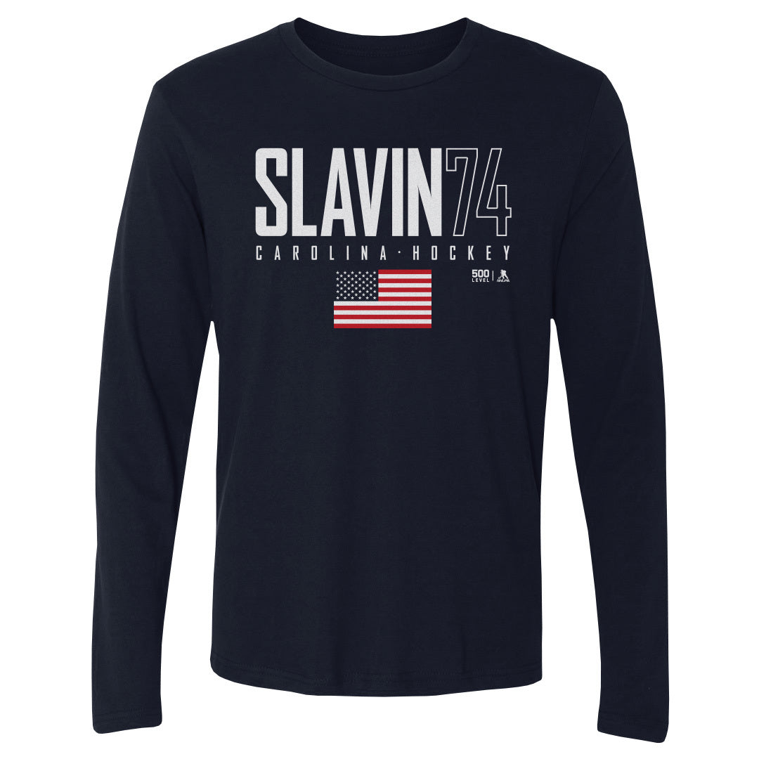 Jaccob Slavin Men's Long Sleeve T-Shirt | 500 LEVEL