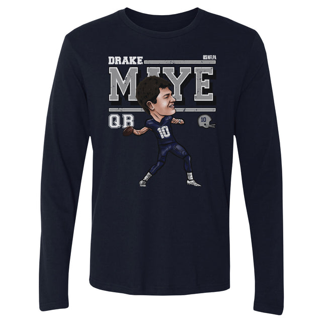 Drake Maye Men's Long Sleeve T-Shirt | 500 LEVEL