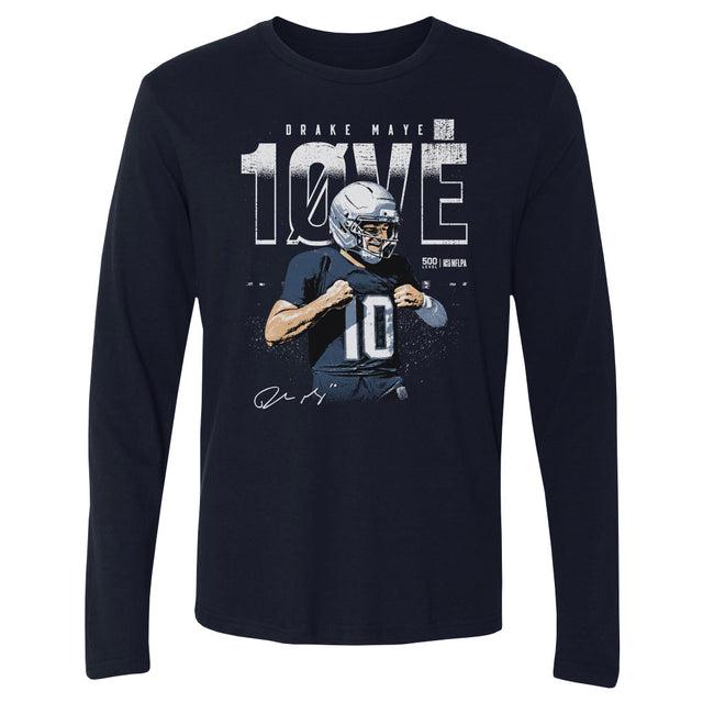 Drake Maye Men's Long Sleeve T-Shirt | 500 LEVEL