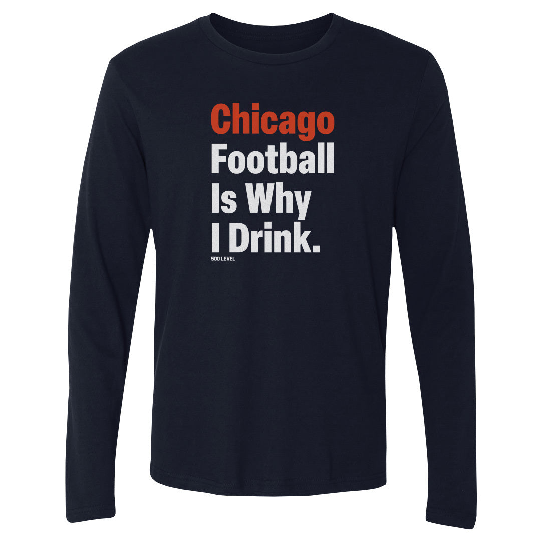 Chicago Football Men's Long Sleeve T-Shirt | 500 LEVEL