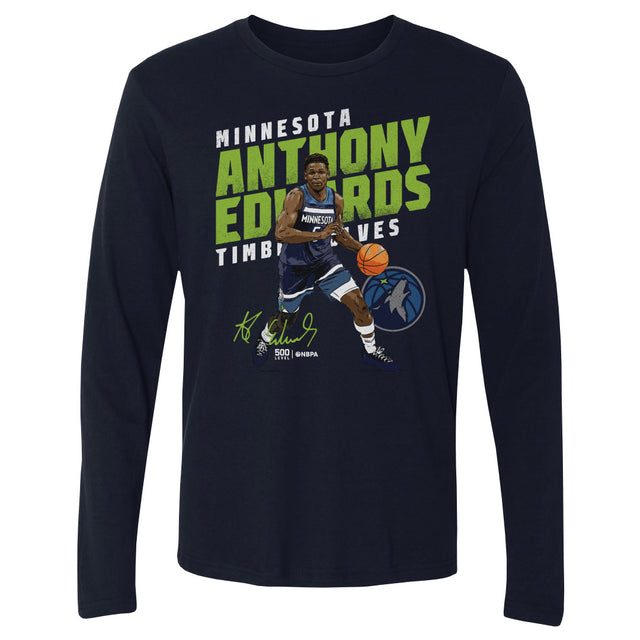 Anthony Edwards Men's Long Sleeve T-Shirt | 500 LEVEL