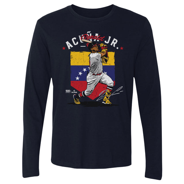 Ronald Acuna Jr. Men's Long Sleeve T-Shirt | 500 LEVEL