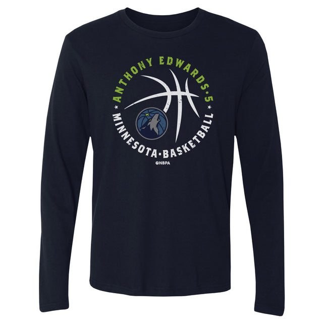 Anthony Edwards Men's Long Sleeve T-Shirt | 500 LEVEL