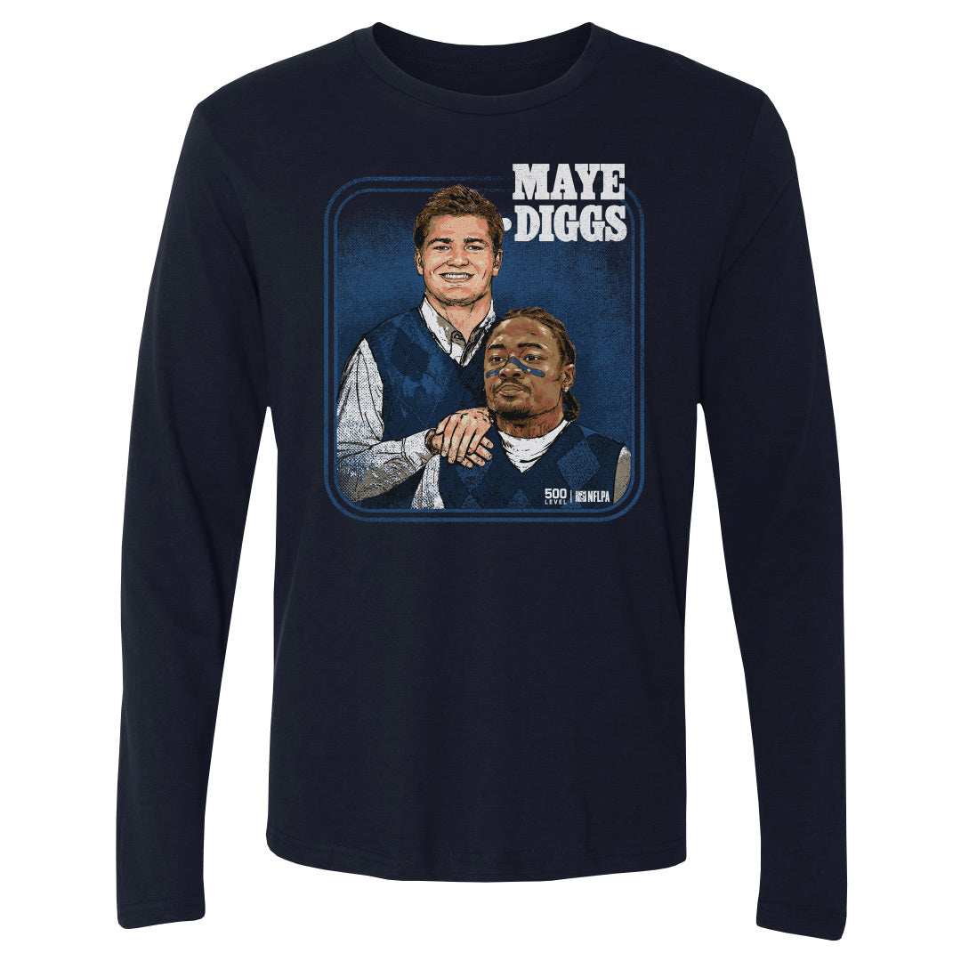 Drake Maye Men's Long Sleeve T-Shirt | 500 LEVEL