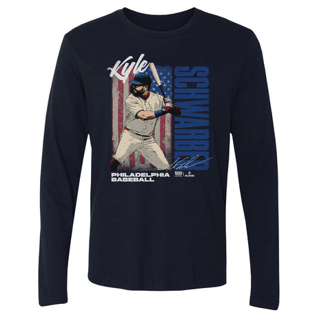 Kyle Schwarber Men's Long Sleeve T-Shirt | 500 LEVEL