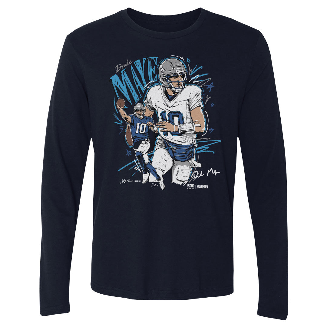 Drake Maye Men's Long Sleeve T-Shirt | 500 LEVEL