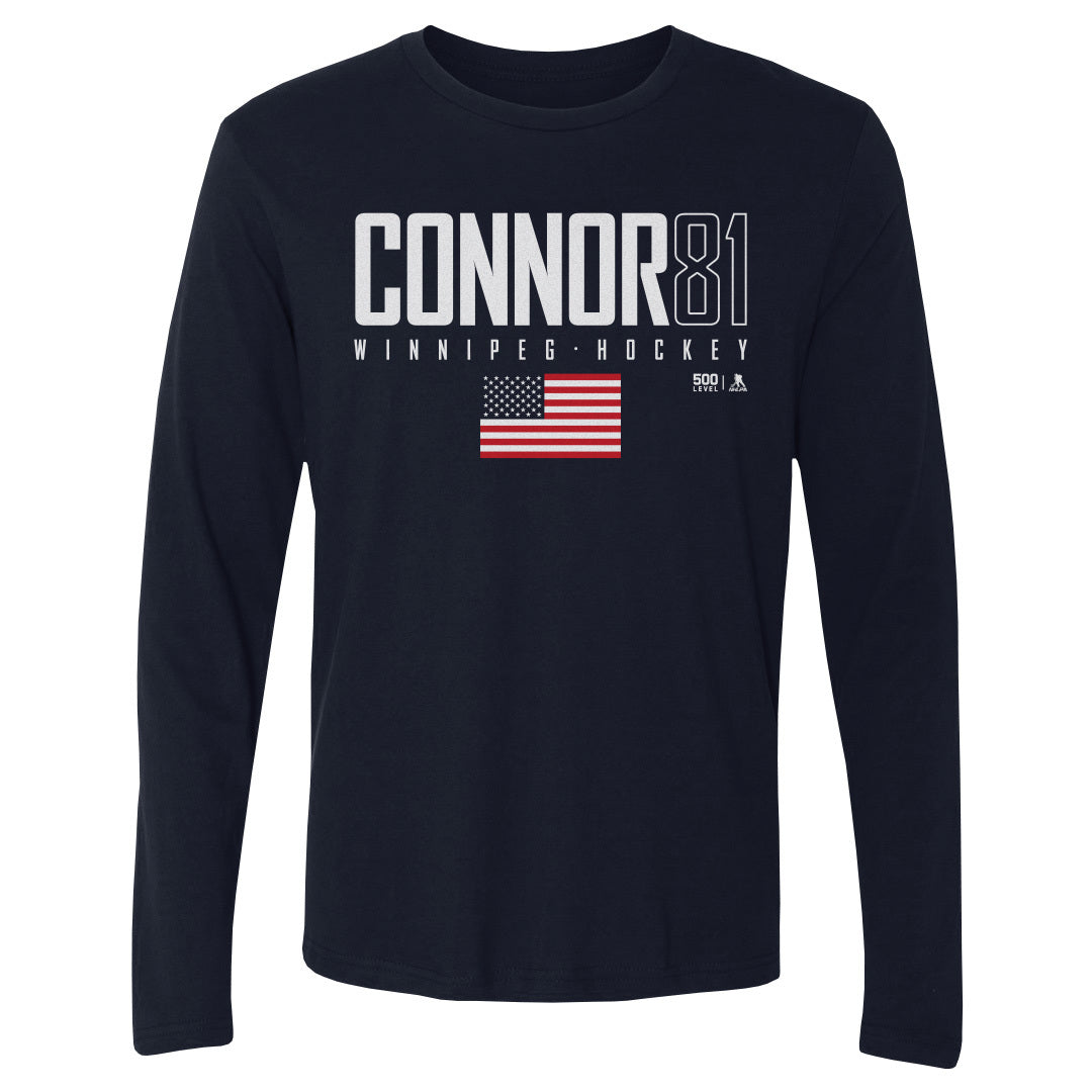 Kyle Connor Men's Long Sleeve T-Shirt | 500 LEVEL