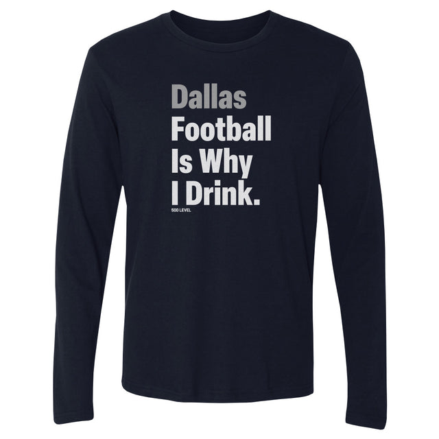 Dallas Football Men's Long Sleeve T-Shirt | 500 LEVEL