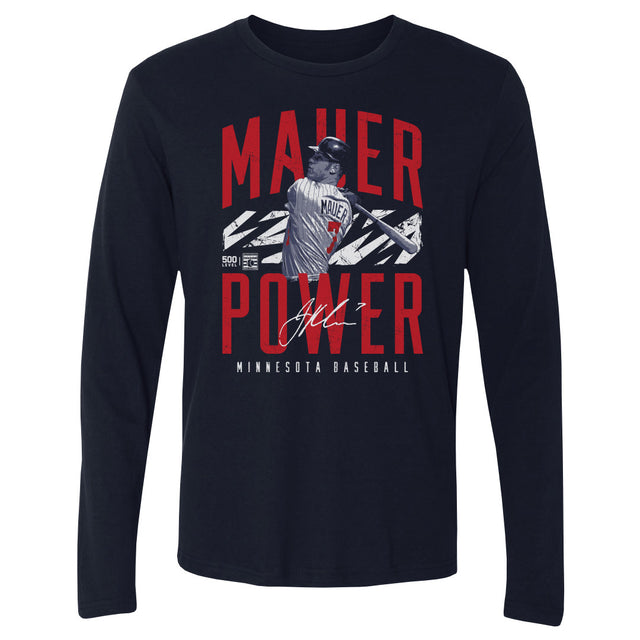 Joe Mauer Men's Long Sleeve T-Shirt | 500 LEVEL