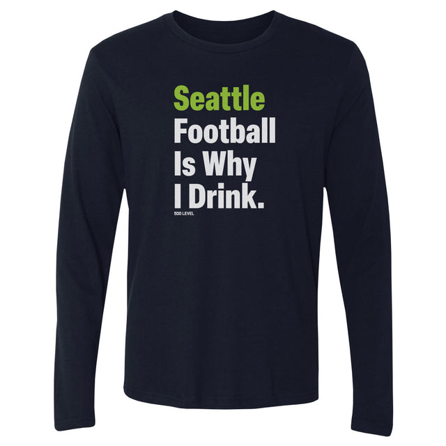 Seattle Football Men's Long Sleeve T-Shirt | 500 LEVEL