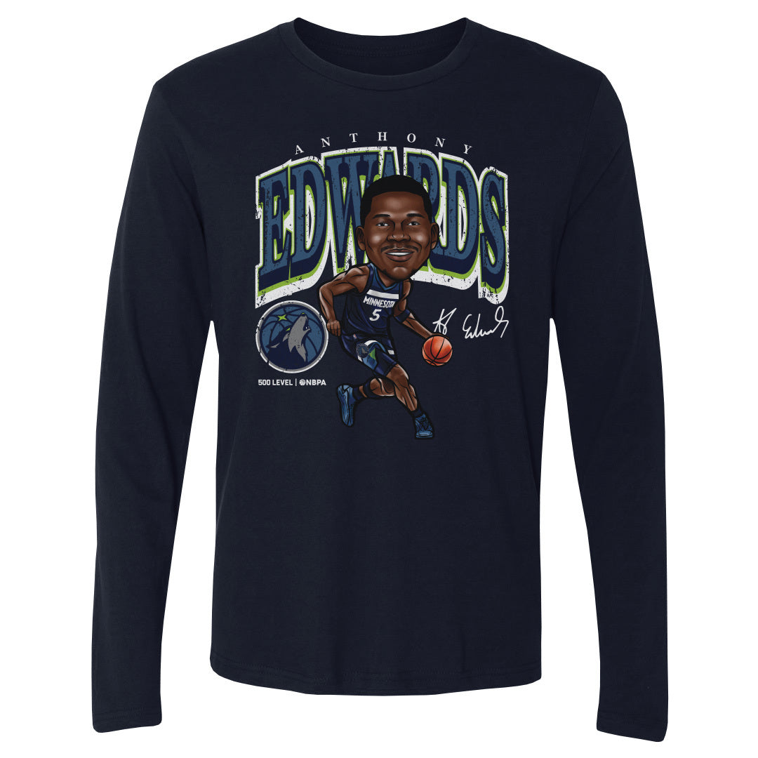 Anthony Edwards Men's Long Sleeve T-Shirt | 500 LEVEL