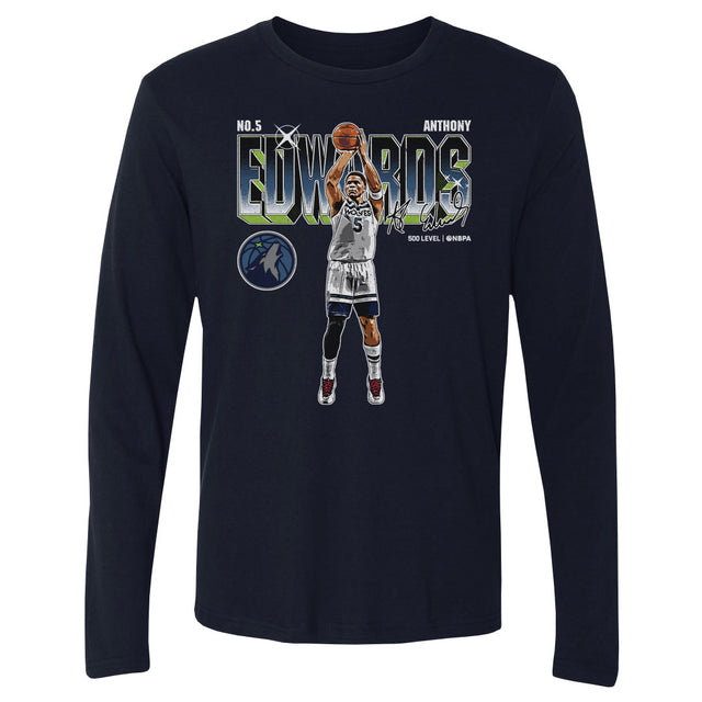 Anthony Edwards Men's Long Sleeve T-Shirt | 500 LEVEL