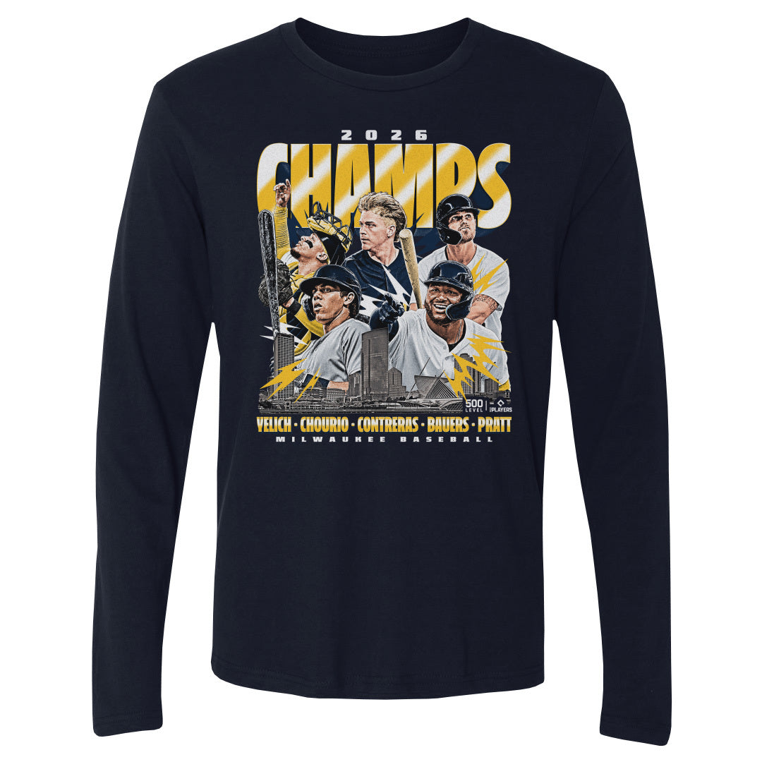Milwaukee Baseball Men's Long Sleeve T-Shirt | 500 LEVEL