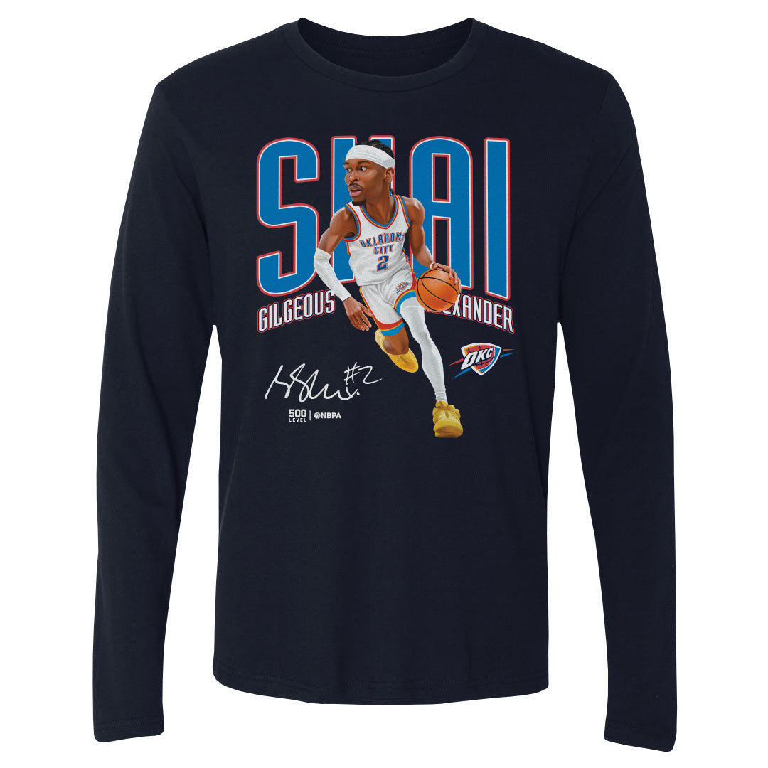 Shai Gilgeous-Alexander Men's Long Sleeve T-Shirt | 500 LEVEL