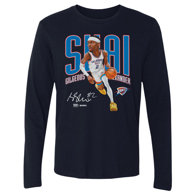 Shai Gilgeous-Alexander Men's Long Sleeve T-Shirt | 500 LEVEL