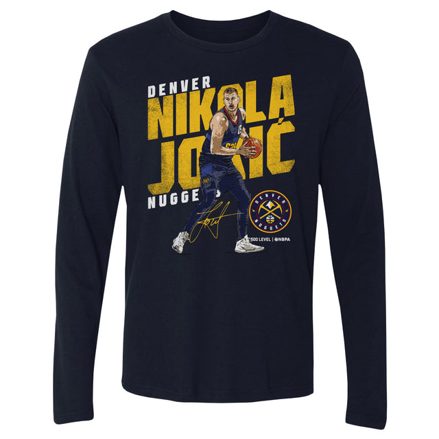 Nikola Jokic Men's Long Sleeve T-Shirt | 500 LEVEL