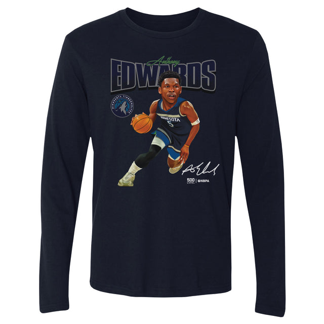 Anthony Edwards Men's Long Sleeve T-Shirt | 500 LEVEL