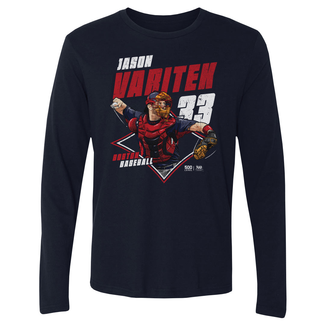 Jason Varitek Men's Long Sleeve T-Shirt | 500 LEVEL