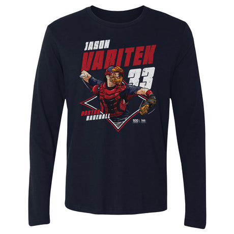 Jason Varitek Men's Long Sleeve T-Shirt | 500 LEVEL