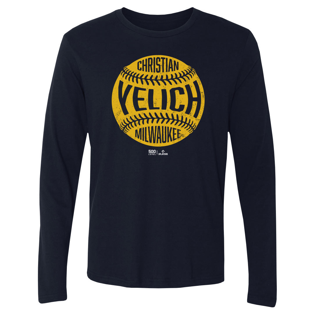 Christian Yelich Men's Long Sleeve T-Shirt | 500 LEVEL